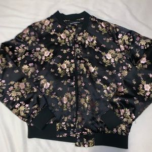 Brandy Melville floral bomber jacket